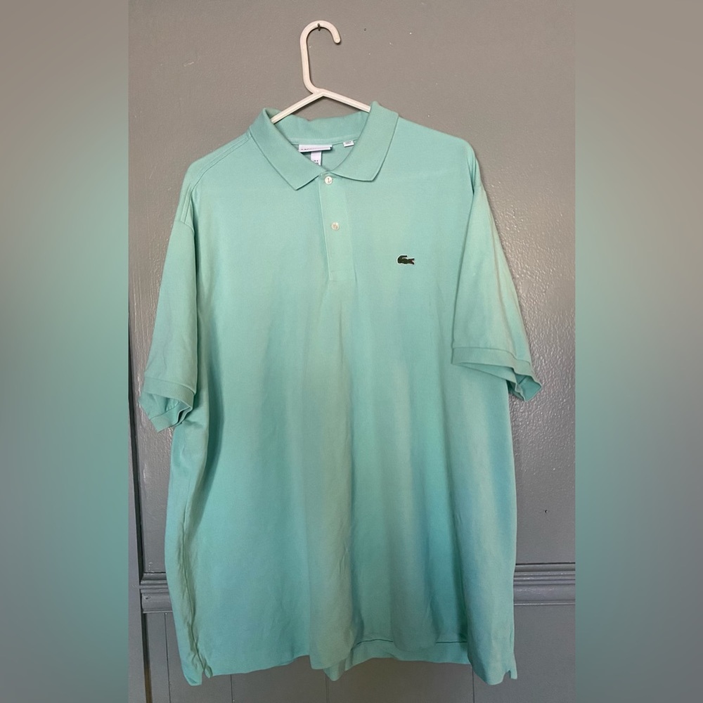 Lacoste Big and Tall size 9 US 4x Classic Relax Fit Polo Mint Green Color